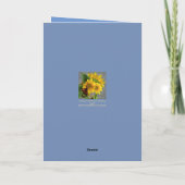 ヒマワリと蝶誕生日のSis用カード カード (裏面)