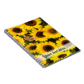 ヒマワリと蝶 ノートブック (右側)
