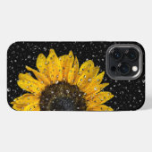 ヒマワリと雨粒 iPhoneケース (裏面横)