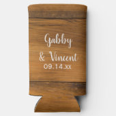 ヒマワリと馬蹄西結婚式の引き出物 スリム缶クーラー (裏面)