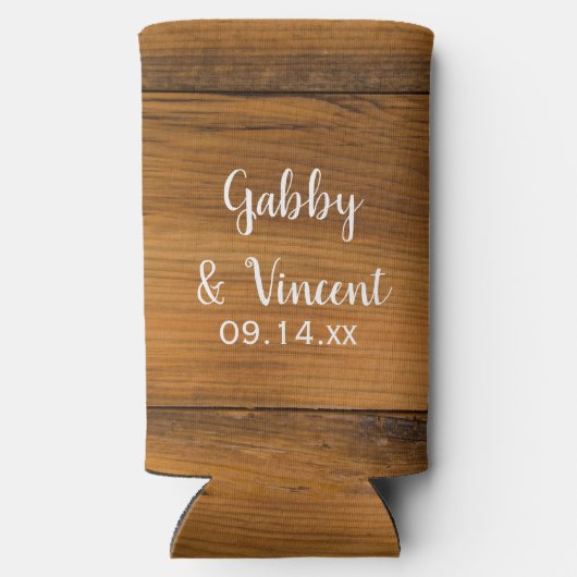 ヒマワリと馬蹄西結婚式の引き出物 スリム缶クーラー (裏面)