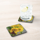 ヒマワリと(昆虫)オオカバマダラ、モナークバタフライコースター コースター (右側)