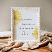 ヒマワリどのよう多くのキスブライダルシャワーゲーム ポスター