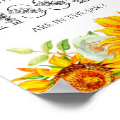 ヒマワリどのよう多くのキスブライダルシャワーゲーム ポスター (角)