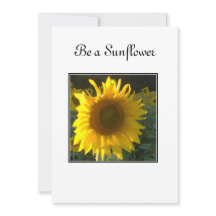 ヒマワリになる – クリスチャン感動的フラットカード