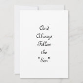 ヒマワリになる – クリスチャン感動的フラットカード サンキューカード (裏面)