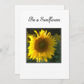 ヒマワリになる – クリスチャン感動的フラットカード サンキューカード (正面/裏面)