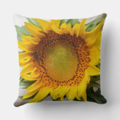 ヒマワリによって印刷される装飾的な枕 クッション (裏面)