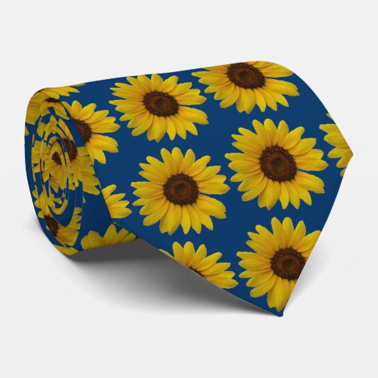 ヒマワリのおもしろい ネクタイ (ロール)