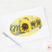 ヒマワリのお母さん 楕円形シール (封筒)