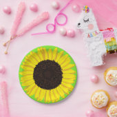 ヒマワリのかわいい第1誕生日のプレート ペーパープレート (パーティー)