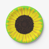 ヒマワリのかわいい第1誕生日のプレート ペーパープレート (正面)