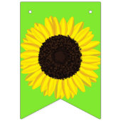 ヒマワリのかわいく幸せな第1誕生日の旗布の旗 バンティングフラッグ (第1の旗)
