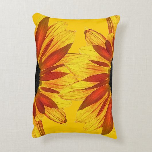 ヒマワリのアクセントの枕 アクセントクッション (裏面(縦))