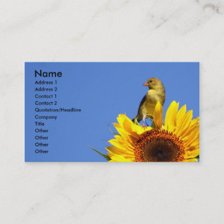 ヒマワリのアメリカのGoldfinch 名刺