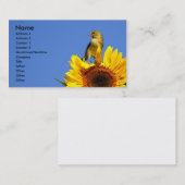 ヒマワリのアメリカのGoldfinch 名刺 (正面/裏面)