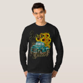 ヒマワリのイエスはクリスチャンの贈り物の輪を取る Tシャツ (正面フル)