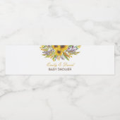 ヒマワリのウォーターボトルラベル結婚、s、ベビーシャワー ペットボトルラベル (シングルラベル)