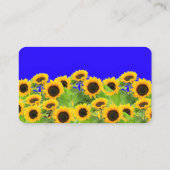 ヒマワリのウクライナ国旗の色サポートウクライナ 名刺 (裏面)