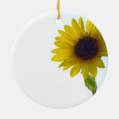 ヒマワリのカスタマイズ可能な結婚式のオーナメント セラミックオーナメント (裏面)