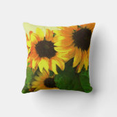 ヒマワリのカラフルの黄色 クッション (裏面)