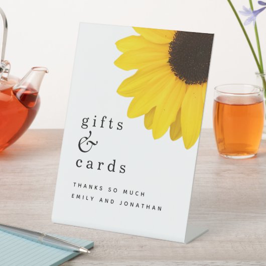 ヒマワリのギフトカー結婚ド 台座サイン (インサイチュ)