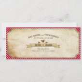 ヒマワリのギンガムの点検の国のピクニック結婚式 招待状 (裏面)