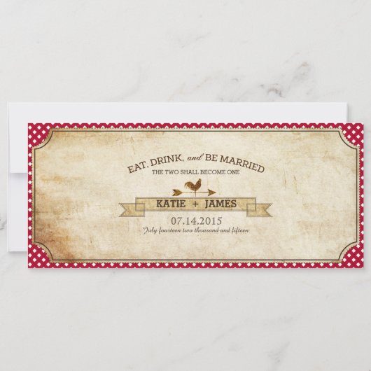 ヒマワリのギンガムの点検の国のピクニック結婚式 招待状 (裏面)