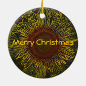 ヒマワリのクリスマスのオーナメント セラミックオーナメント (裏面)