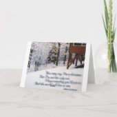 ヒマワリのクリスマスカードの夢を見ること シーズンカード (裏面)