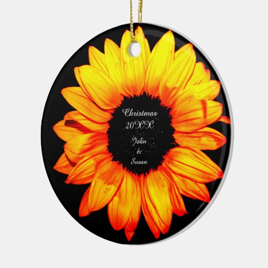ヒマワリのクリスマス セラミックオーナメント (左)