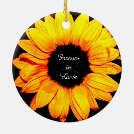 ヒマワリのクリスマス セラミックオーナメント (裏面)