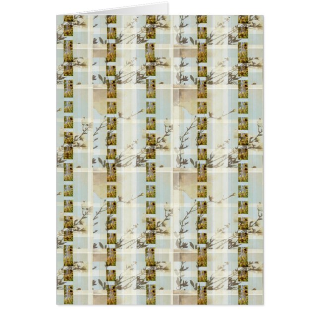 ヒマワリのケシFloralplaid Giftcard (正面)