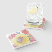 ヒマワリのコースター ストーンコースター (横)