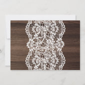 ヒマワリのサプライズカップルが素朴な木の金ゴールドをシャワー 招待状 (裏面)