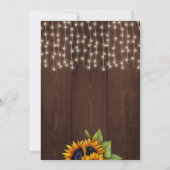 ヒマワリのシックな素朴なsweet sixteen 招待状 (裏面)