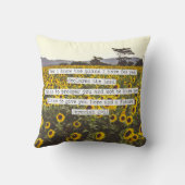 ヒマワリのジェレミアの聖書の詩の装飾用クッション クッション (裏面)