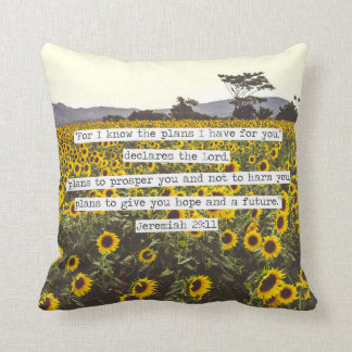 ヒマワリのジェレミアの聖書の詩の装飾用クッション クッション