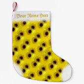 ヒマワリのストッキングの金ゴールドのクリスマスのストッキングのカスタム スモールクリスマスストッキング (正面)