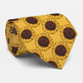 ヒマワリのタイの美しく黄色いヒマワリのネクタイ ネクタイ (ロール)