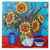 ヒマワリのタイル タイル (正面)