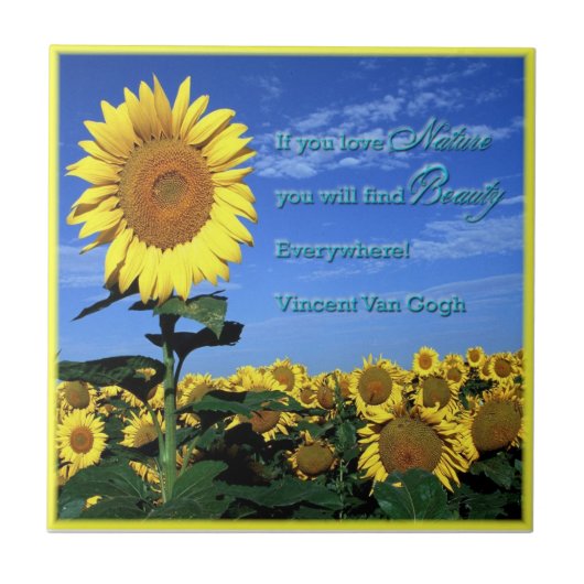 ヒマワリのタイル タイル (正面)