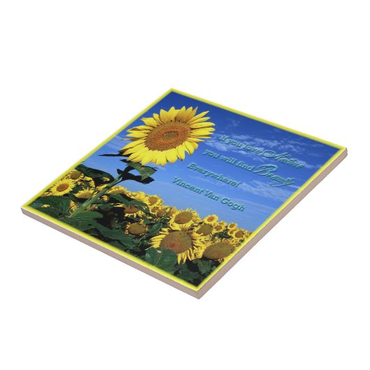 ヒマワリのタイル タイル (側面)