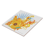 ヒマワリのデザイン タイル (側面)