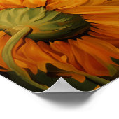 ヒマワリのドイツの羊飼い犬 ポスター (角)