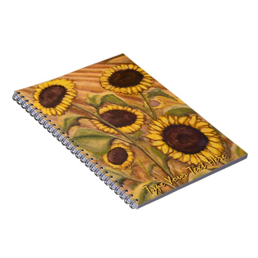 ヒマワリのノートのカスタムな花ジャーナルノート ノートブック (右側)