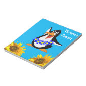 ヒマワリのノートパッド、ペンギンフローラ ノートパッド (回転)