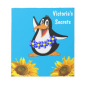 ヒマワリのノートパッド、ペンギンフローラ ノートパッド (正面)