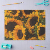 ヒマワリのバスケット 薄葉紙 (クラフト)
