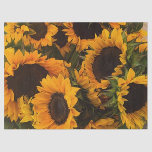 ヒマワリのバスケット 薄葉紙 (正面)